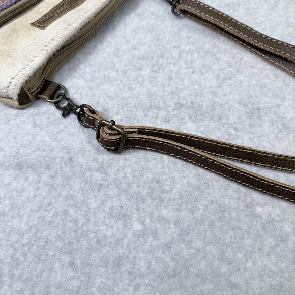 Myra Bag Purse Crossbody Cowhide Native Design Leather Adjustable Southwestern - Picture 10 of 13